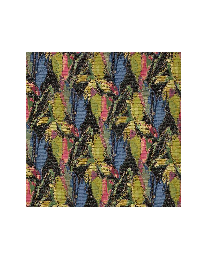 Fabric HAMA131523-congo-flamingo indigo olive Harlequin