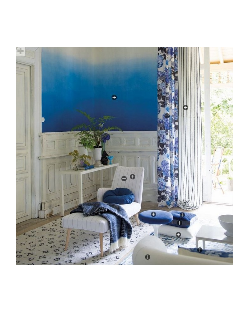 Papier peint P600-01 SARAILLE - COBALT - Designers Guild