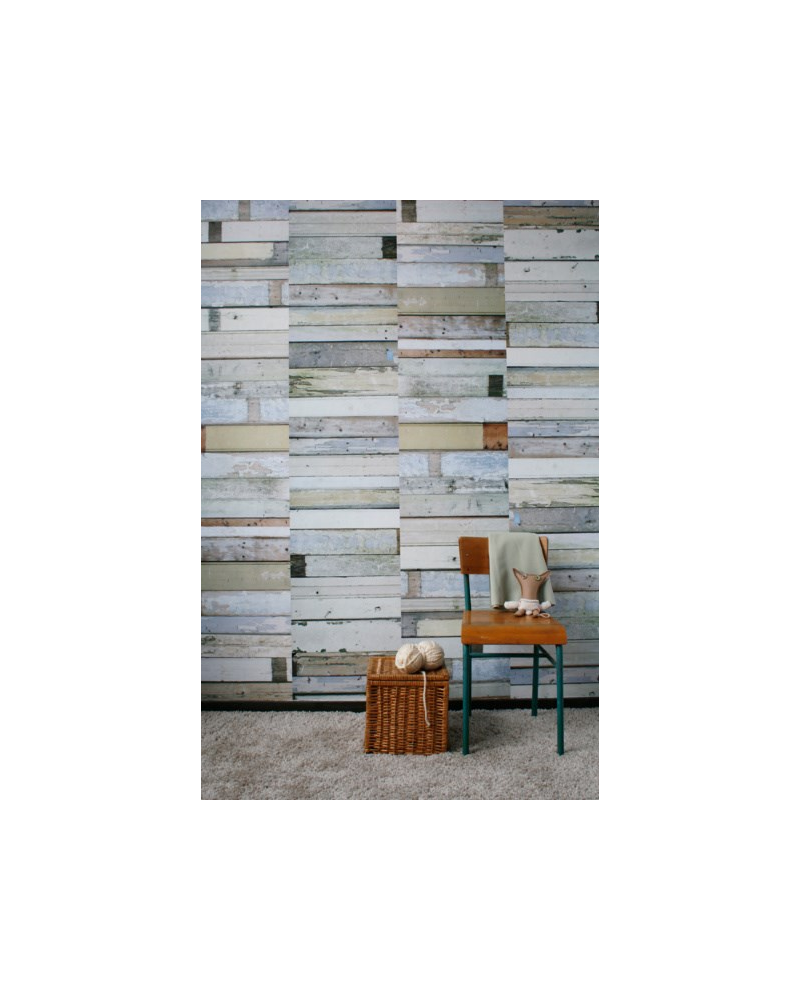 Tapete Scrapwood White - STUDIO DITTE