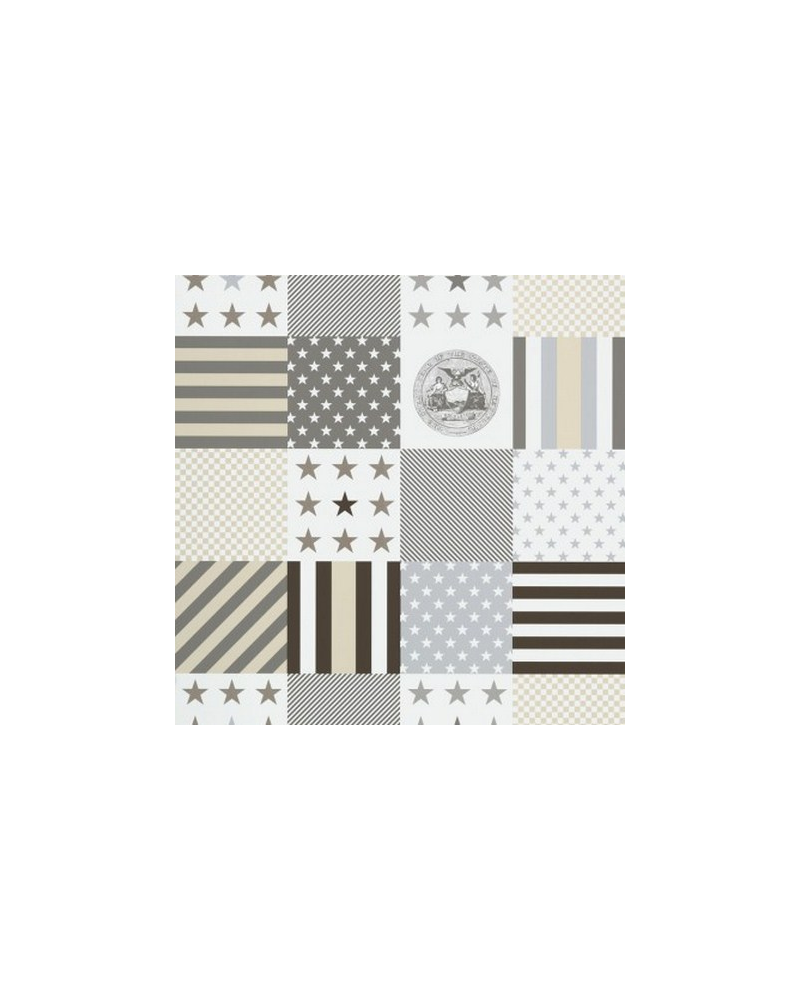 Papel de parede 2800071 STARS PATCH GRIS - COORDONNE