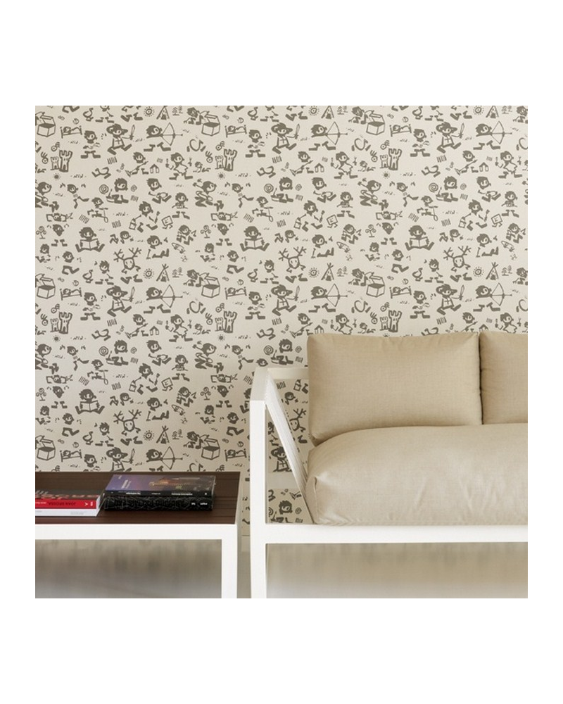 Papel Pintado nin-gris - EQUIPO DRT