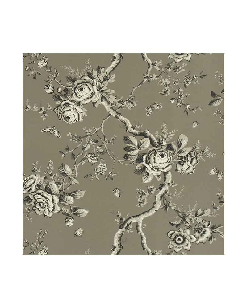 Wallpaper PRL27-04 ASHFIELD FLORAL - GUN METAL - Ralph Lauren Home