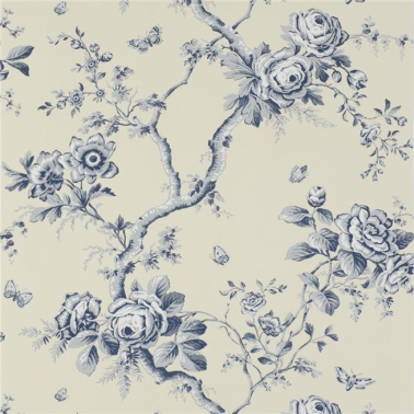 Wallpaper PRL27-05 ASHFIELD FLORAL - SAPPHIRE - Ralph Lauren Home