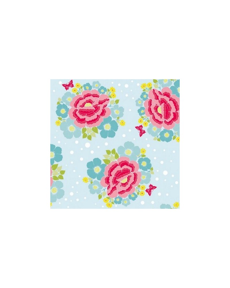 Papel Pintado Big Rose Blue 2000100 - COORDONNE