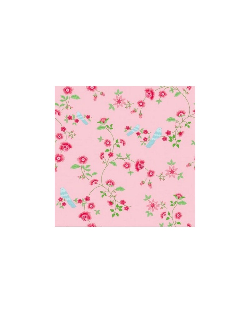 Wallpaper Bird Branches Pink 2000111 - COORDONNE