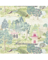 Tecido ZJAI321684-moss pink-peacock garden ZOFFANY