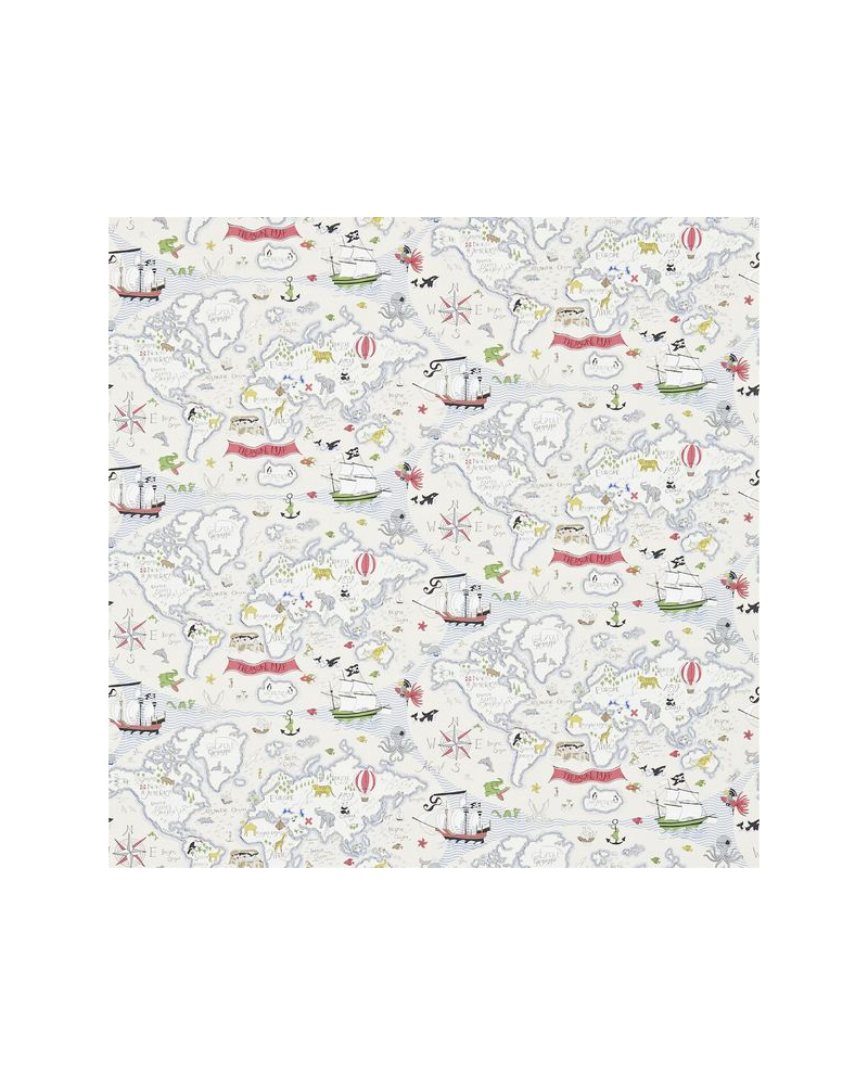 Papel Pintado TREASURE MAP DLIT214040-vanilla multi - Sanderson