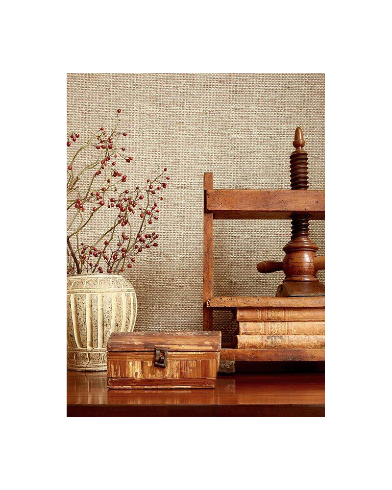 Wallpaper T13039-straw-carolina raffia - THIBAUT