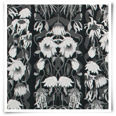 Carta da Parati JOB-06 WITHERED FLOWERS BLACK - NLXL