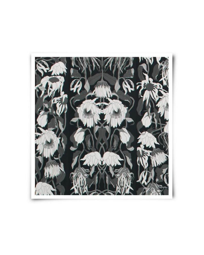 Carta da Parati JOB-06 WITHERED FLOWERS BLACK - NLXL