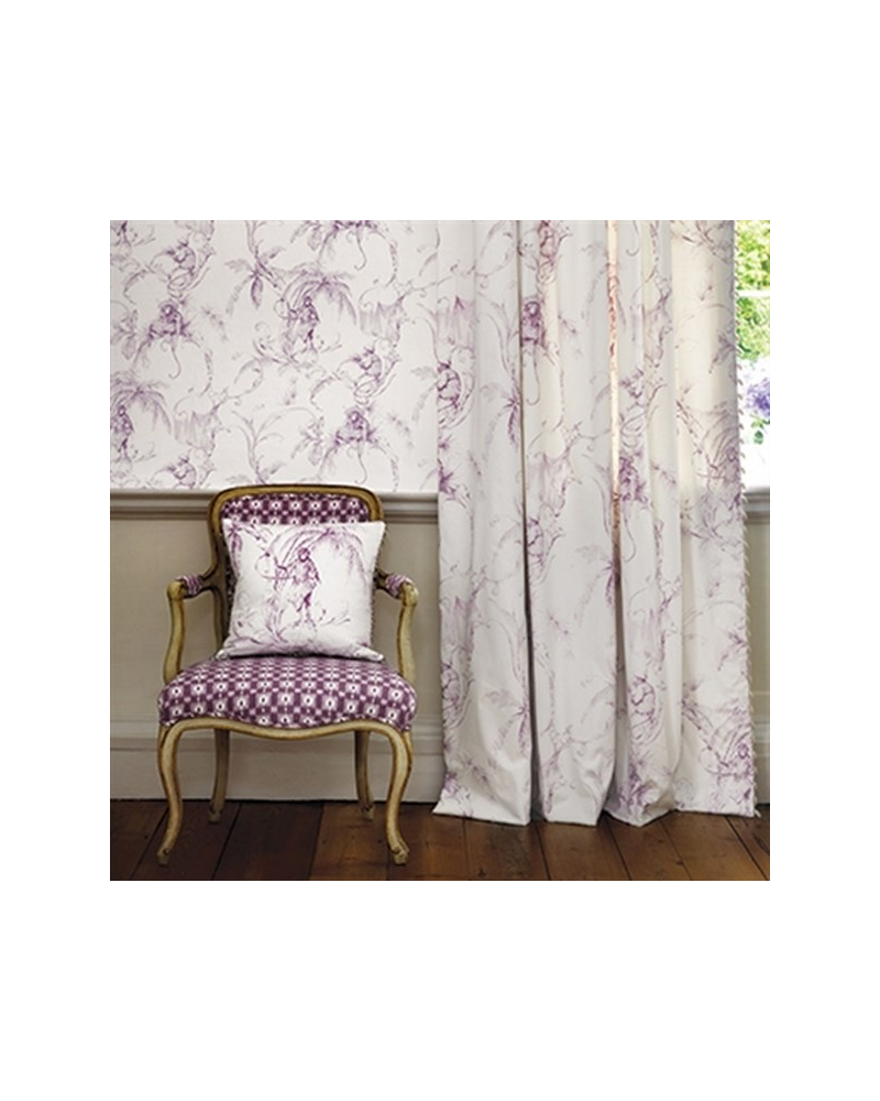 Wallpaper NCW4205-04-Barbary Toile - NINA CAMPBELL