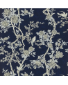 PRL048-04 MARLOWE FLORAL - PRUSSIAN BLUE