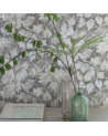 Papier peint PDG679-03 FRESCO LEAF - SILVER - Designers Guild