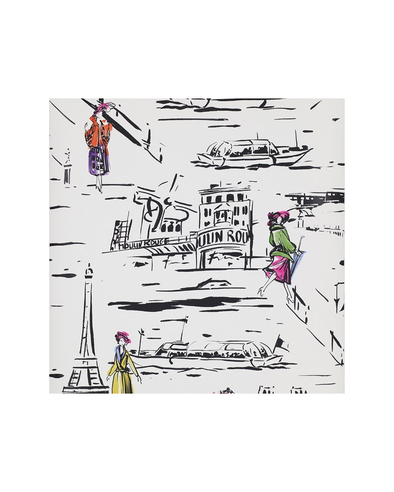 Wallpaper La Parisienne 03083-01 Noir et Blanc - MANUEL CANOVAS