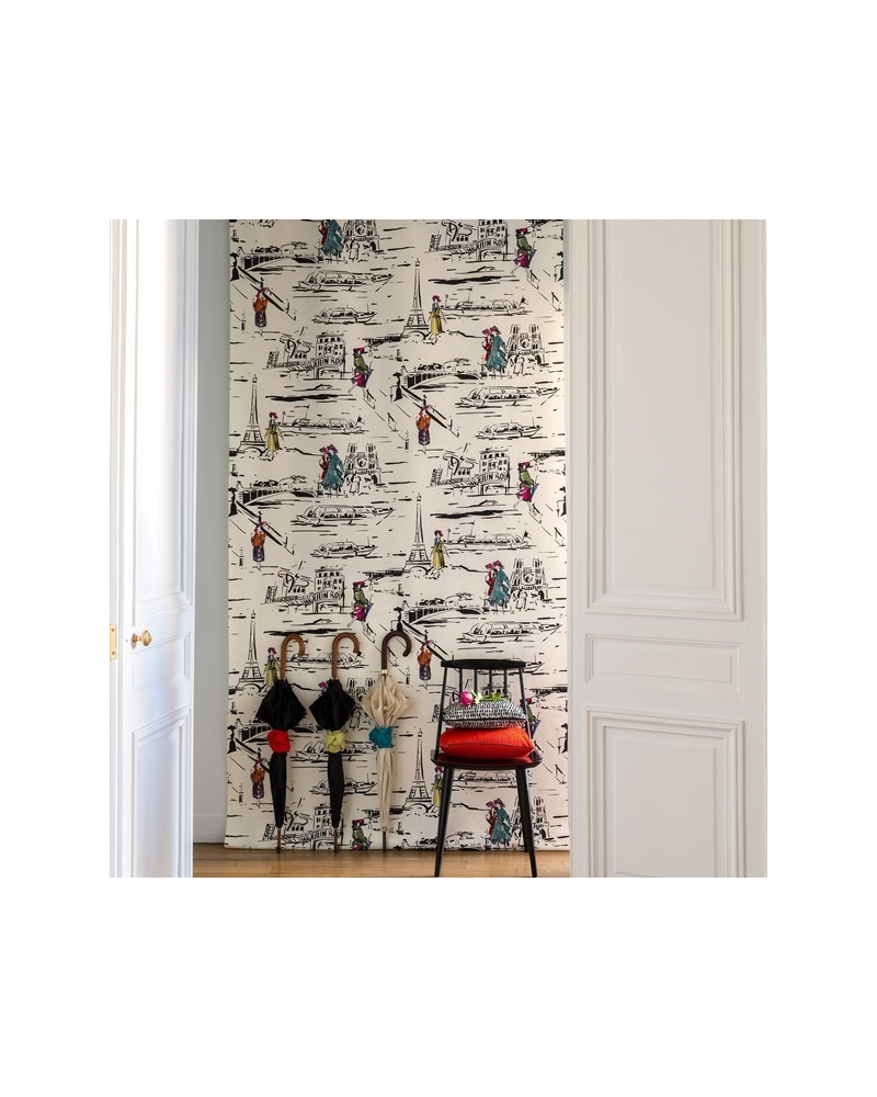 Wallpaper La Parisienne 03083-01 Noir et Blanc - MANUEL CANOVAS