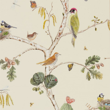 Wallpaper WOODLAND CHORUS DWOW215703-cream multi - Sanderson