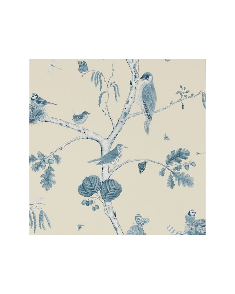 Papel Pintado WOODLAND CHORUS DWOW215705-indigo ecru - Sanderson