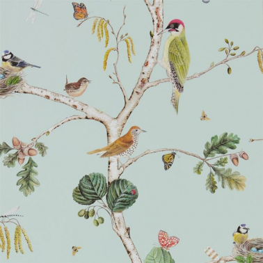 Wallpaper WOODLAND CHORUS DWOW215706-sky blue multi - Sanderson