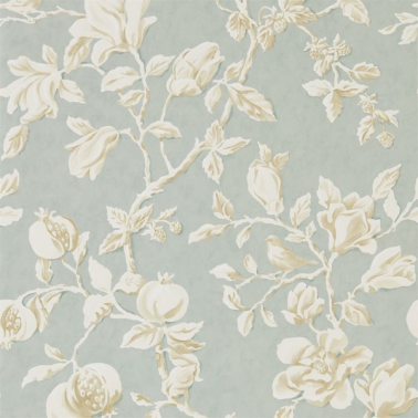 Papel Pintado MAGNOLIA & POMEGRANATE DWOW215724-grey blue parchment - Sanderson