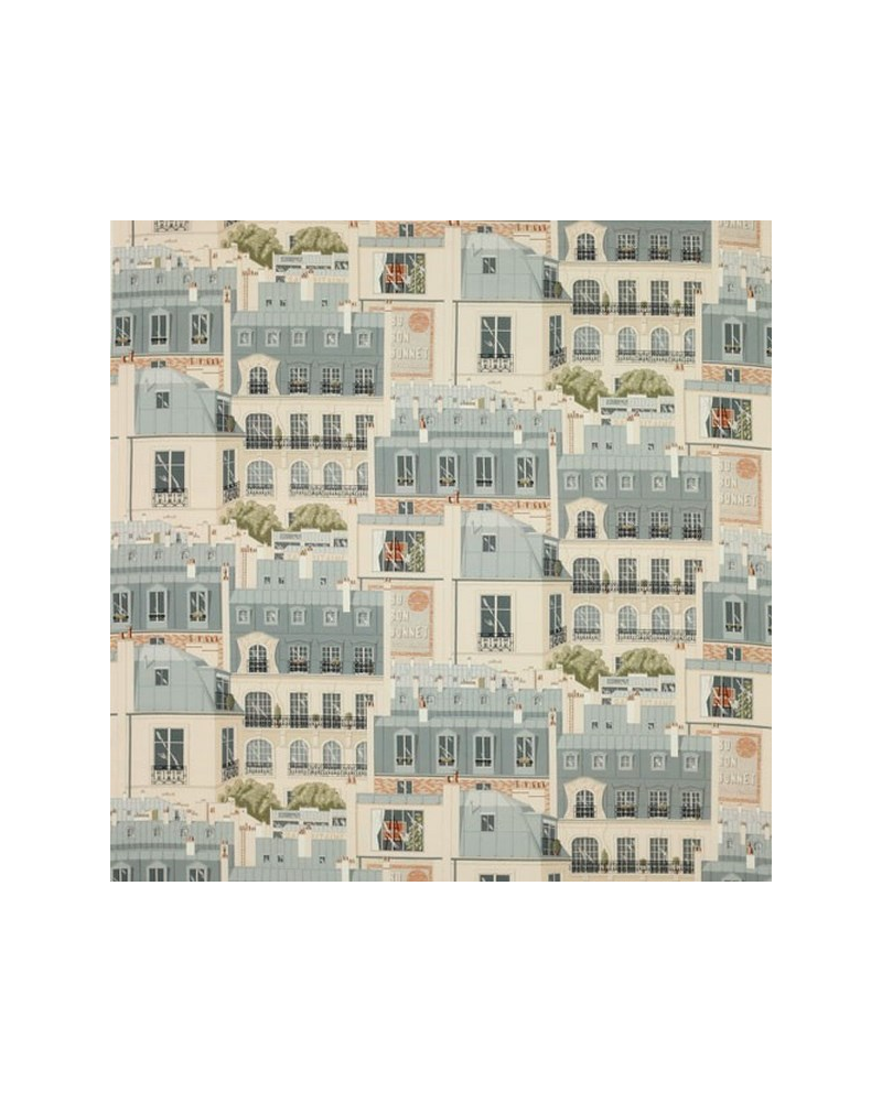 Tessuti 04907-01 LETS TOITS DE PARIS VERT DE GRIS MANUEL CANOVAS