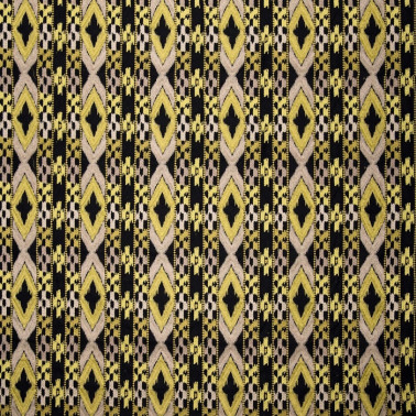 Fabric GDT-5403-004 Queen Negro Amarillo GASTON Y DANIELA