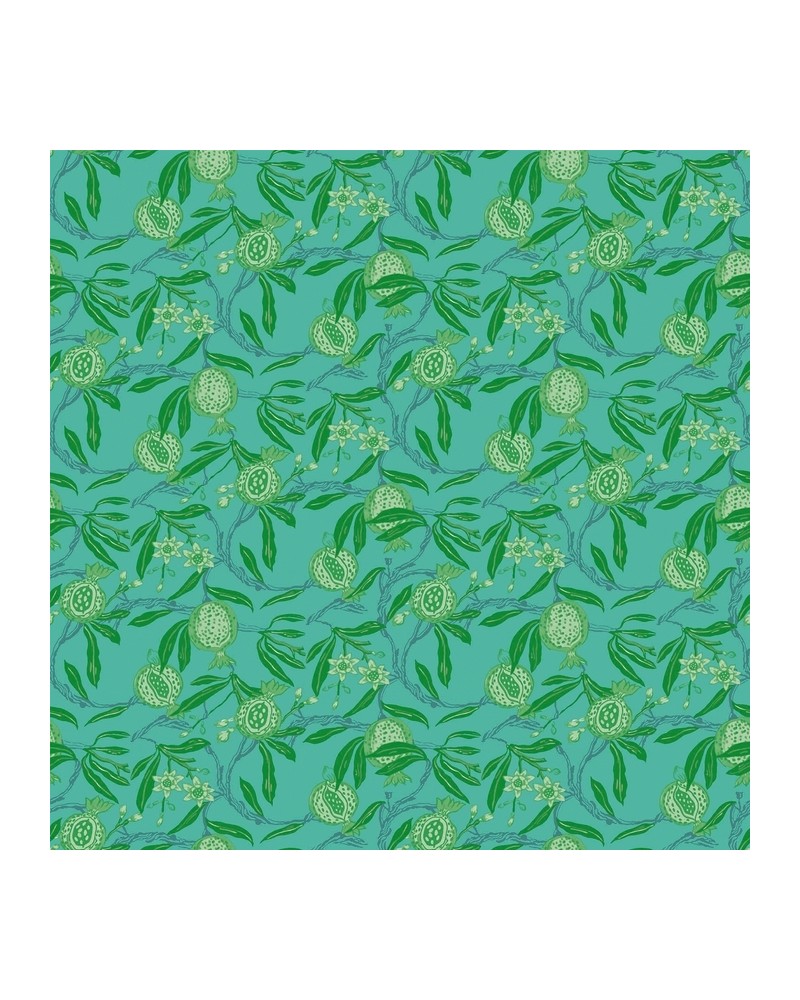 Papel Pintado GDW-5439-005 Granadas Verde-Azul - GASTON Y DANIELA