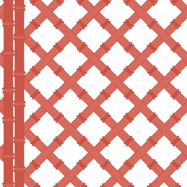 Wallpaper GDW-5455-003 Trellis Blanco-Pomelo - GASTON Y DANIELA