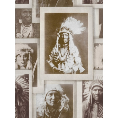 Papel de parede INDIAN CHIEFS SEPIA WP20071 - MIND THE GAP