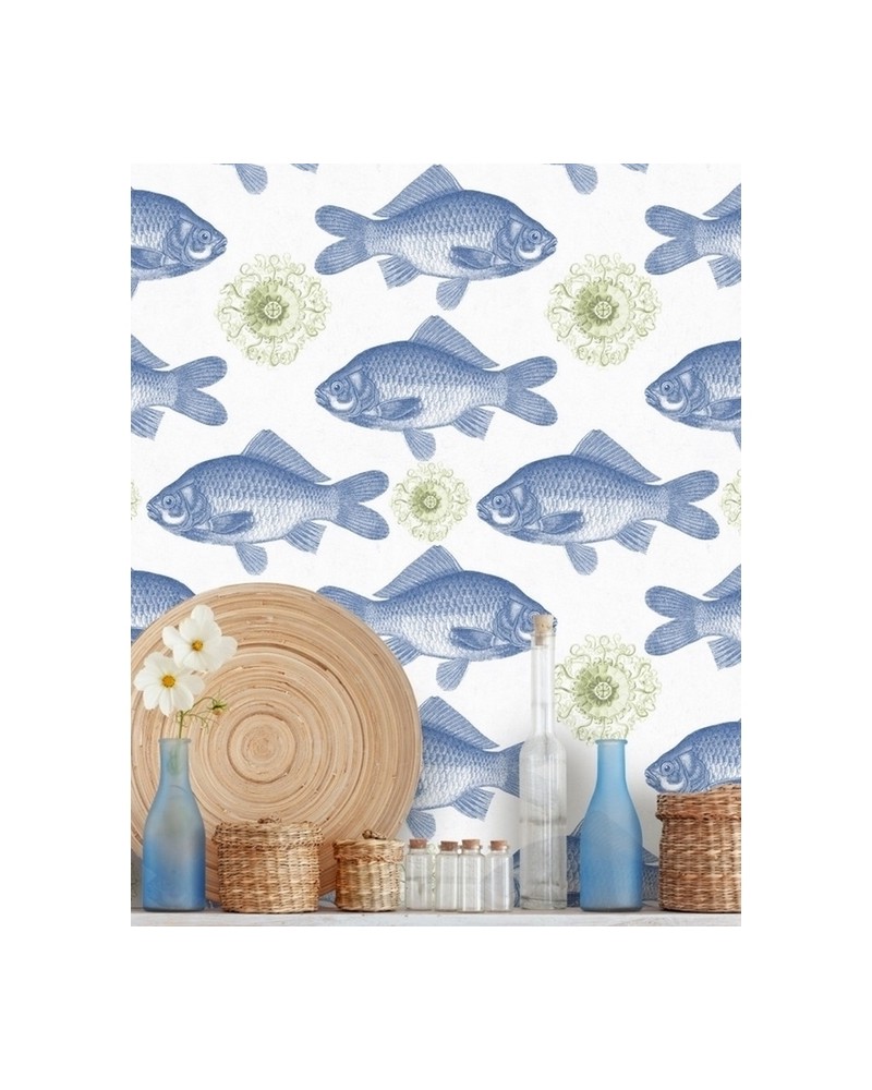 Papel Pintado FISH BLUE WP20009 - MIND THE GAP