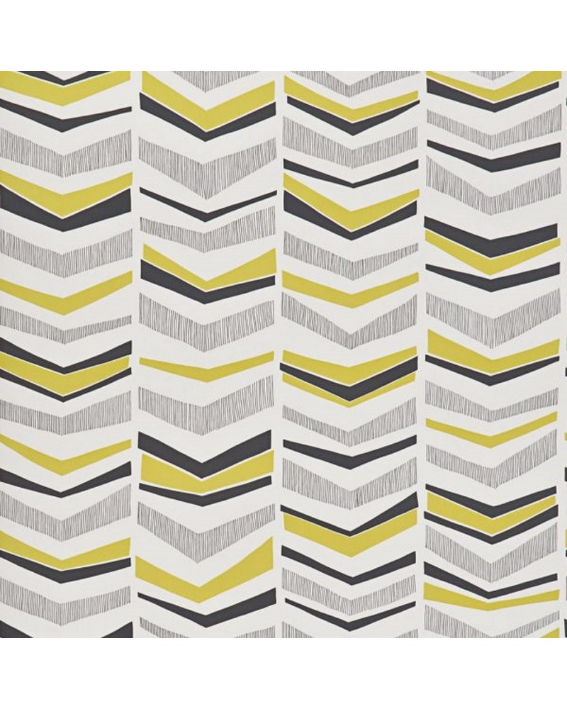 Papier peint MISP1107 CHEVRON MUSTARD FLOWER - MISSPRINT