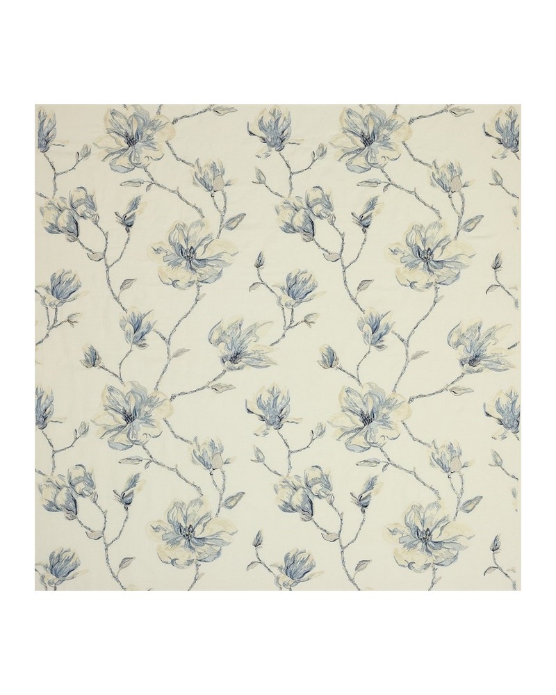 Fabric J921F-02 LOLA FLOWER Blue JANE CHURCHILL