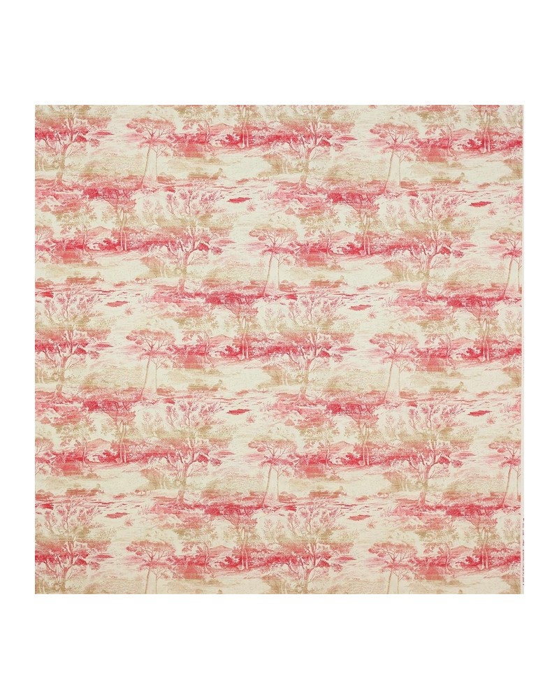 Fabric J924F-01 EDEN Red JANE CHURCHILL