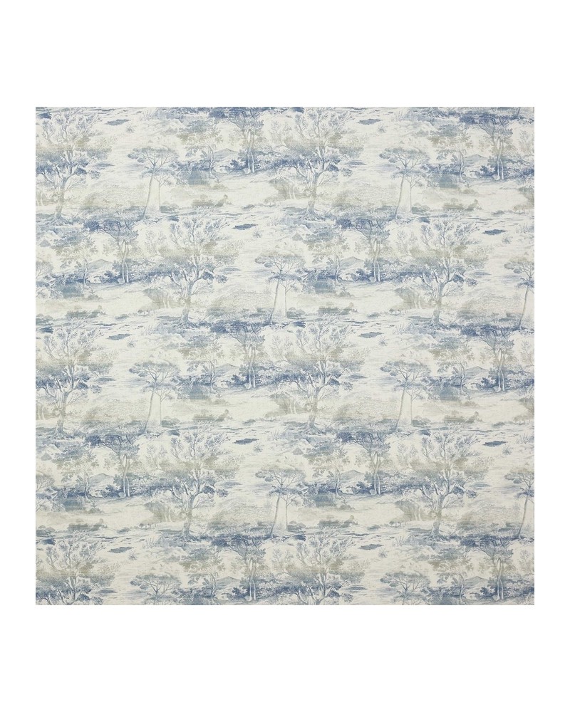 Fabric J924F-02 EDEN Blue JANE CHURCHILL