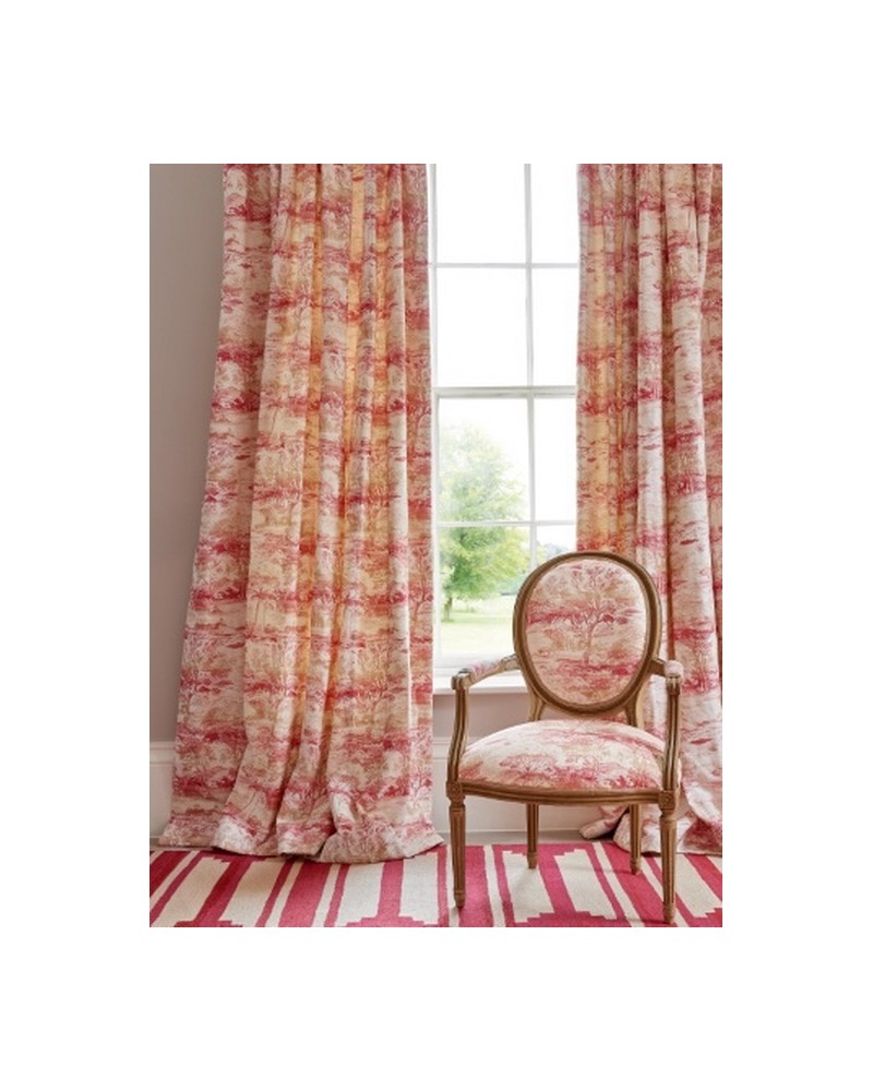 Fabric J924F-01 EDEN Red JANE CHURCHILL