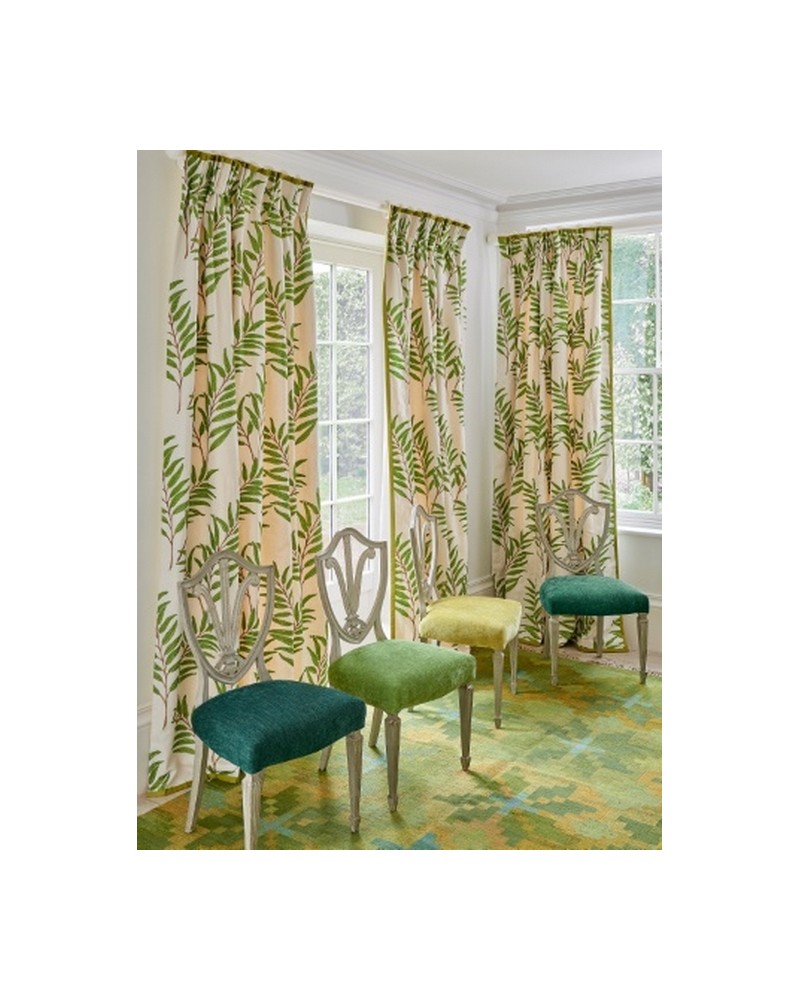 Fabric J915F-04 HAYWOOD LEAF Green JANE CHURCHILL