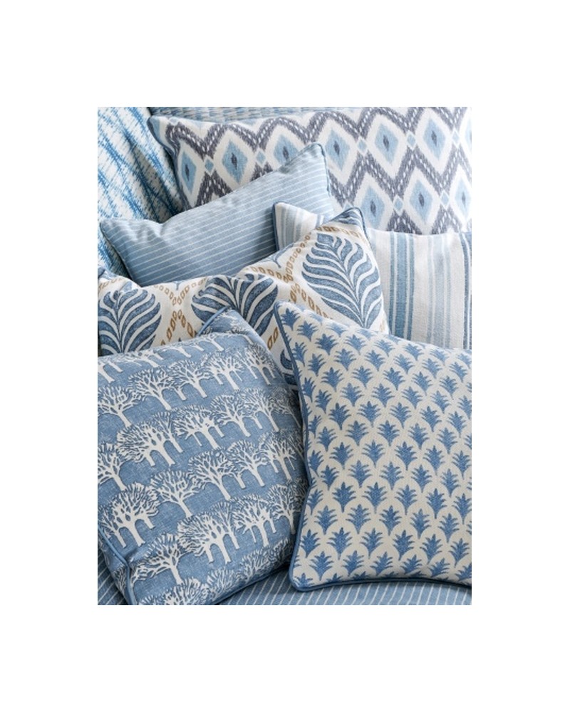 Fabric J928F-01 LYRA Blue JANE CHURCHILL