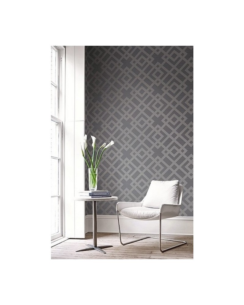 Papier peint OY31703 GRASSCLOTH LATTICE - WALLQUEST