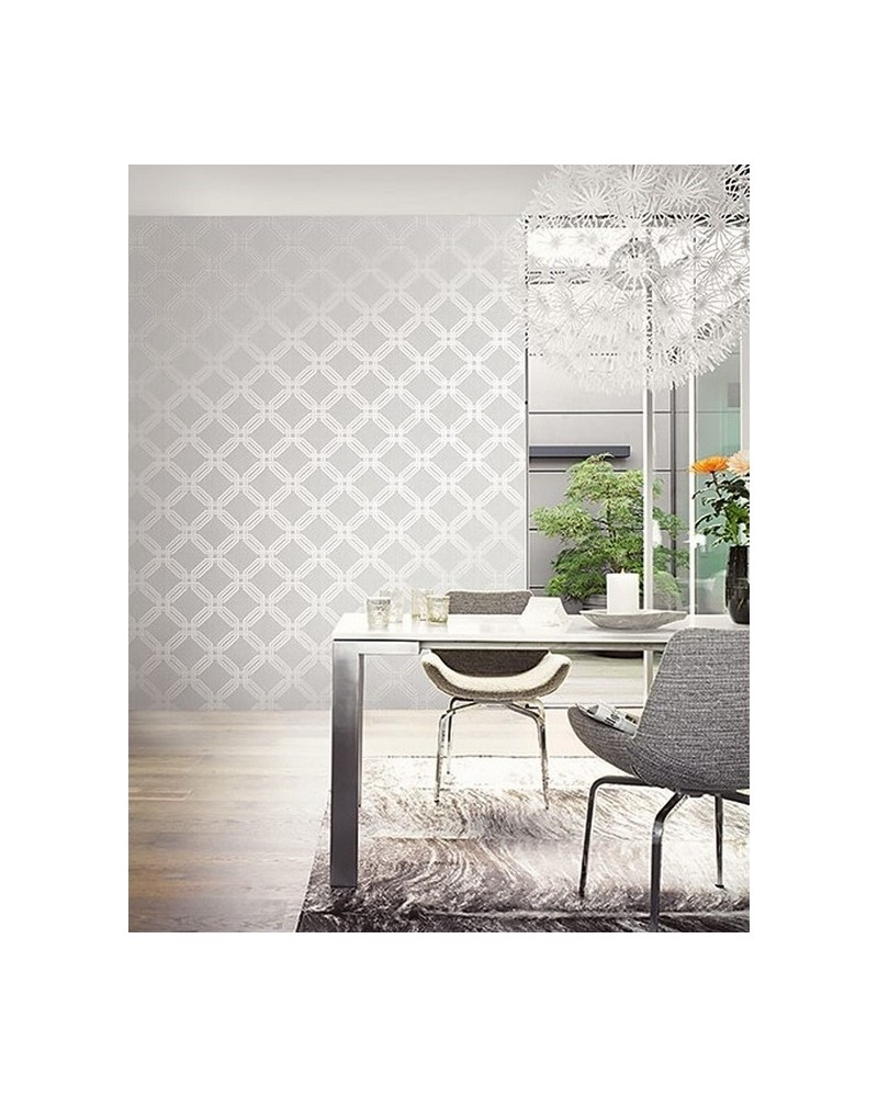 Wallpaper OY32307 INTERLOCKING OCCTAGONS - WALLQUEST