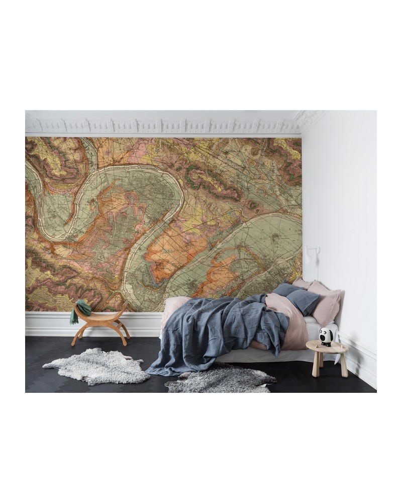 Papier peint NO 5 - Maps R13801 - REBEL WALLS