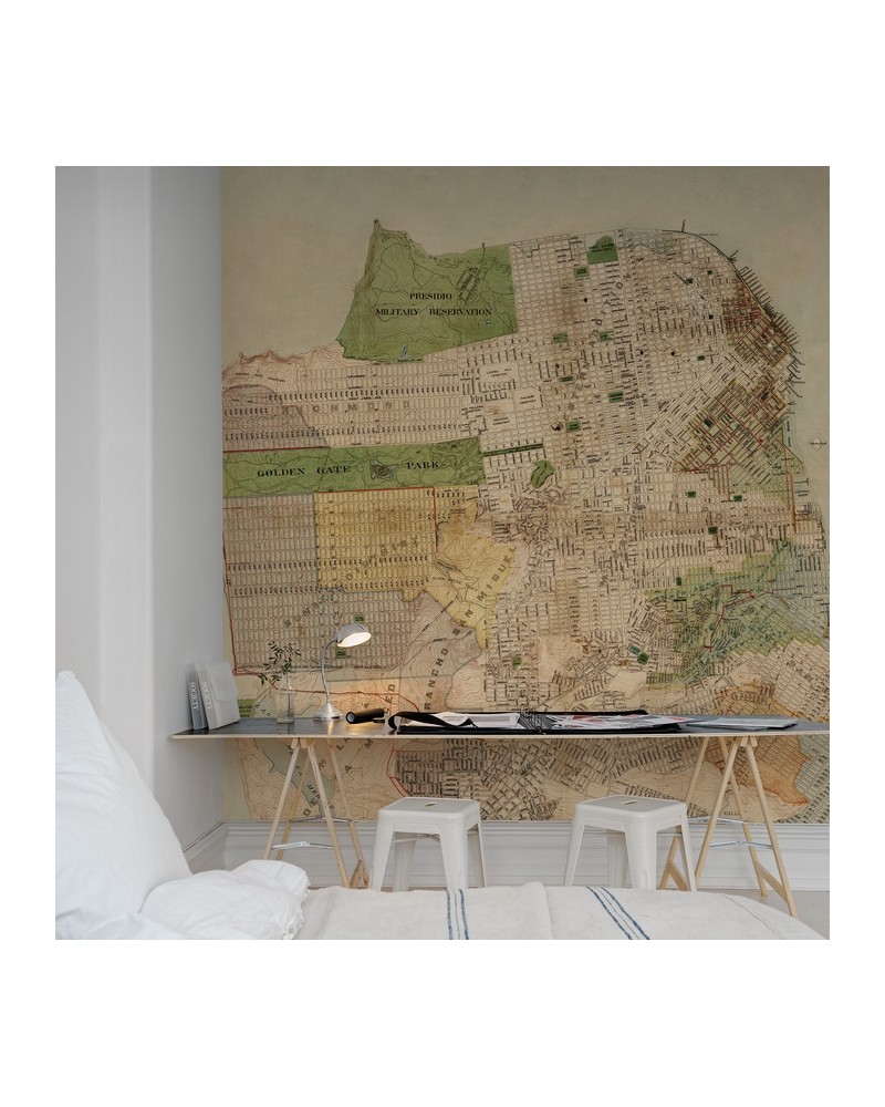 Papel de parede NO 5 - Maps R13821 - REBEL WALLS