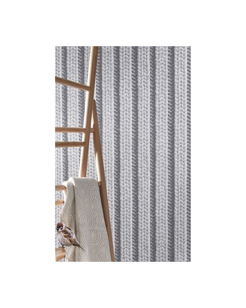 Wallpaper 8888-15 TRICOT-MAILLE-GRIS - KOZIEL