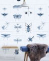 Papier lackiert ENTOMOLOGY Blau WP20235 - Ja. MIND THE GAP