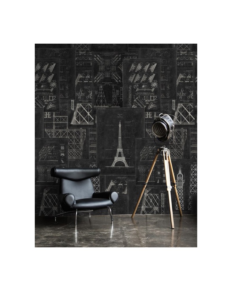 Wallpaper GRAND EIFFEL Anthracite WP20218 - MIND THE GAP