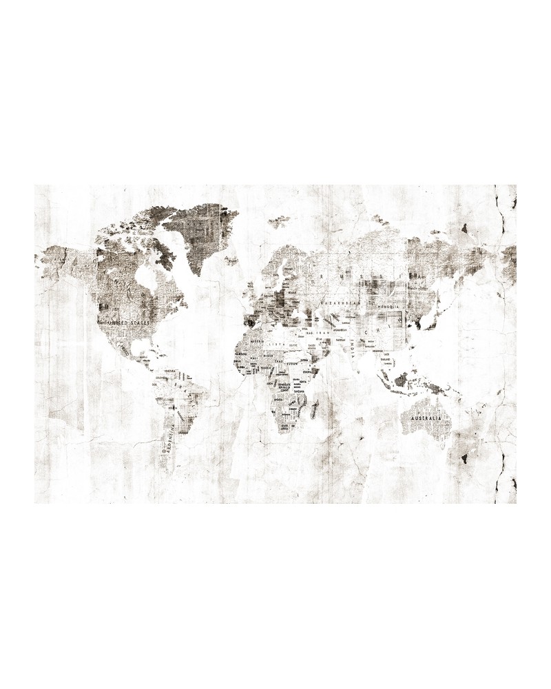 Papier peint 6500106 NEWSPAPER MAP SEPIA - COORDONNE