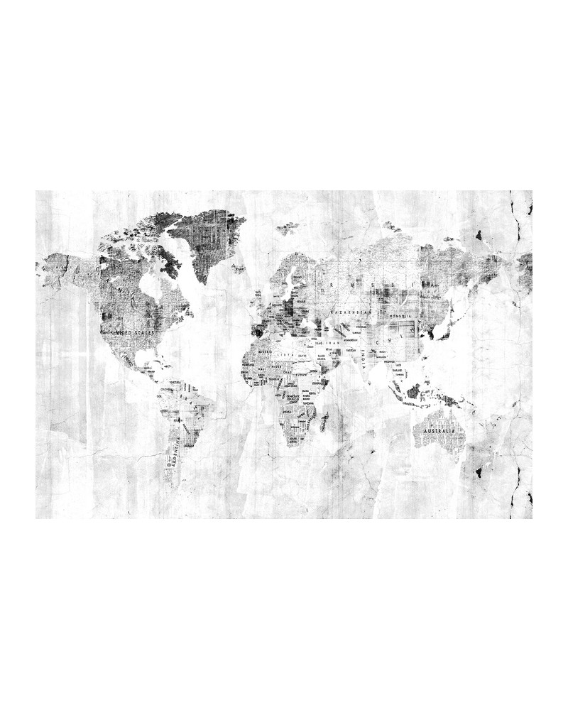 Wallpaper 6500107 NEWSPAPER MAP WHITE - COORDONNE