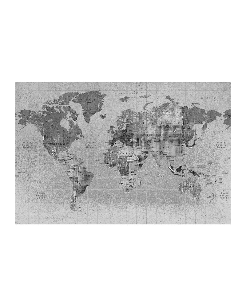 Wallpaper 6500108 NEWSPAPER MAP BLACK - COORDONNE