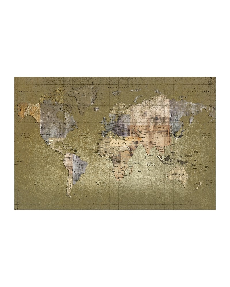 Wallpaper 6500109 NEWSPAPER MAP COLOR - COORDONNE