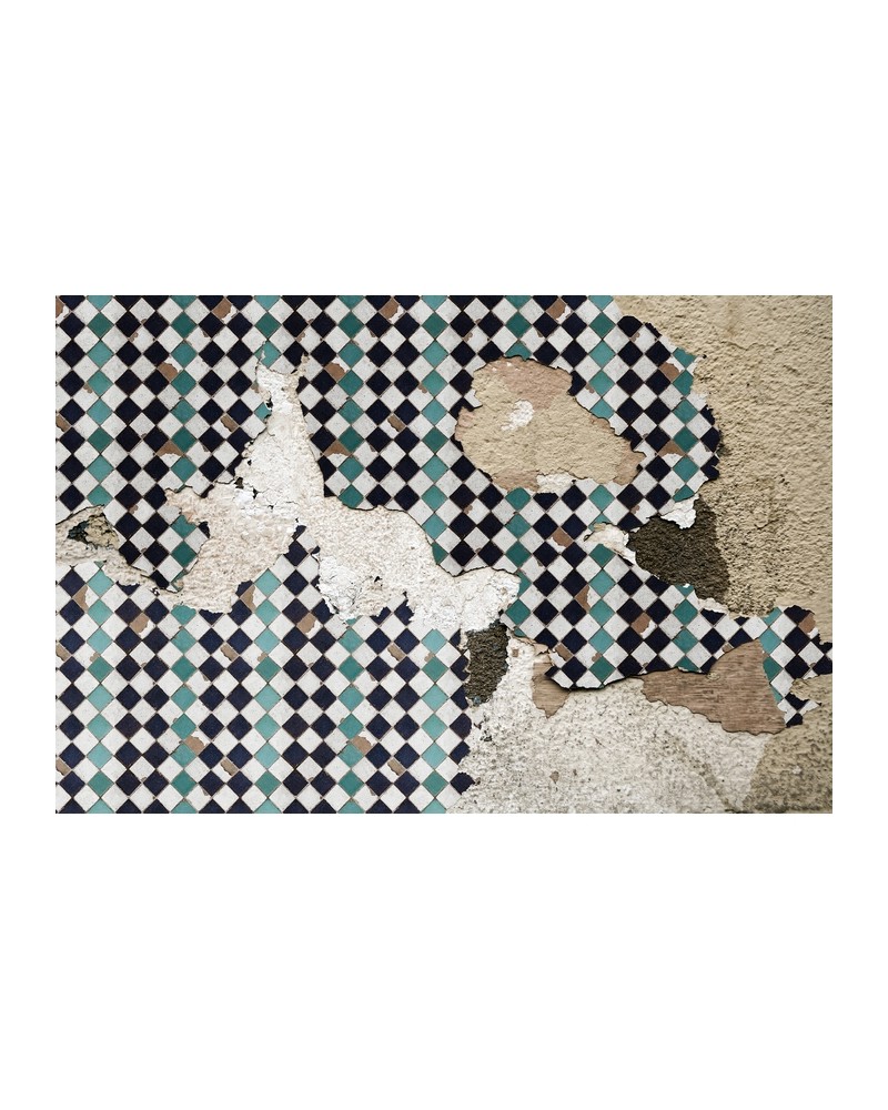 Papier peint 6500311 TILES BROKEN WALL TURQUOISE - COORDONNE