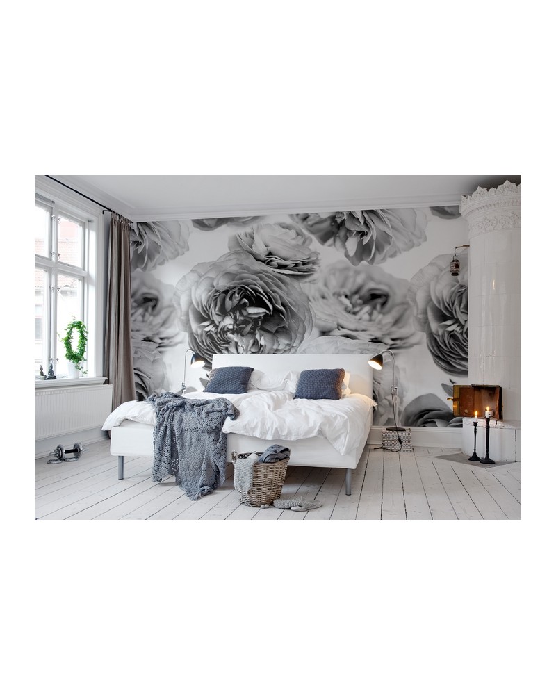 Carta da Parati R13092-8 SUMMER WIND BLACK AND WHITE - REBEL WALLS