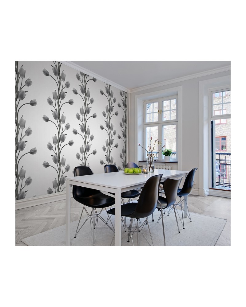 Tapete R13062-4 LA VIE EN TULIPE WHITE - REBEL WALLS